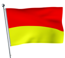 Red and Yellow Bathing Flag