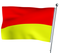 Red and Yellow Bathing Flag